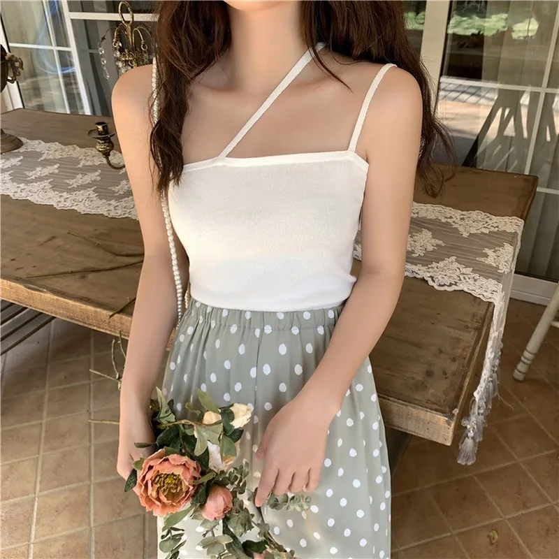 Сексуальный летний топ с вырезом лодочкой черный бретелькой через шею 2020 Женские