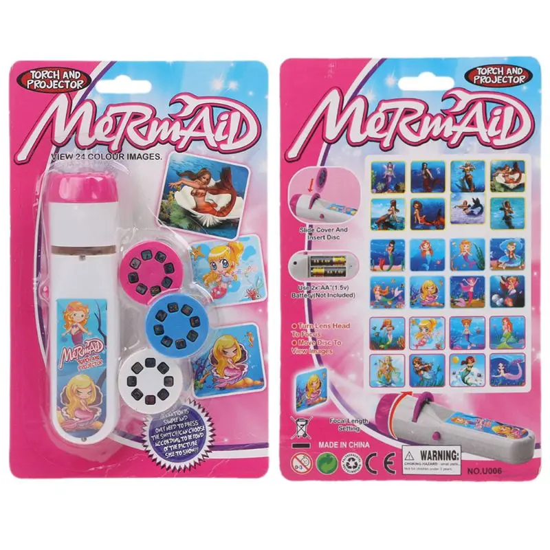 

Mermaid Dinosaur Sea Projector Kids Baby Toy Sleeping Story Flashlight Star Lamp Light-up Toy