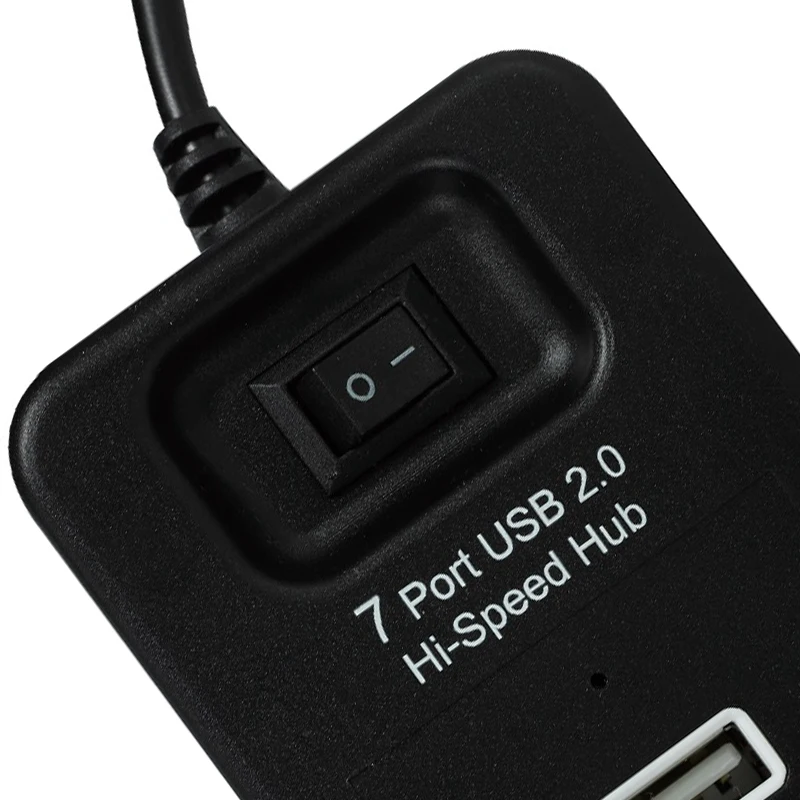 

7 Port USB 2.0 HUB Expansion High Speed Splitter Extender Adapter Cable Black for for PC Computer