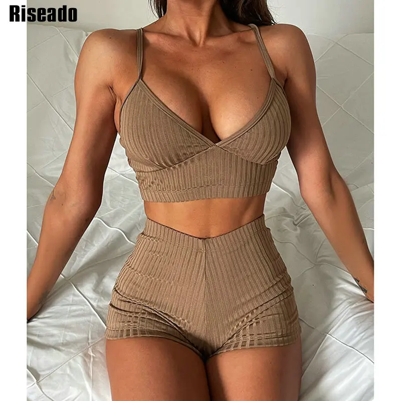 

Riseado, бикини с высокой талией, пуш-ап, женский купальник, 2021, ребристый купальник, женский, v-образный вырез, купальный костюм, Бразильский бик...