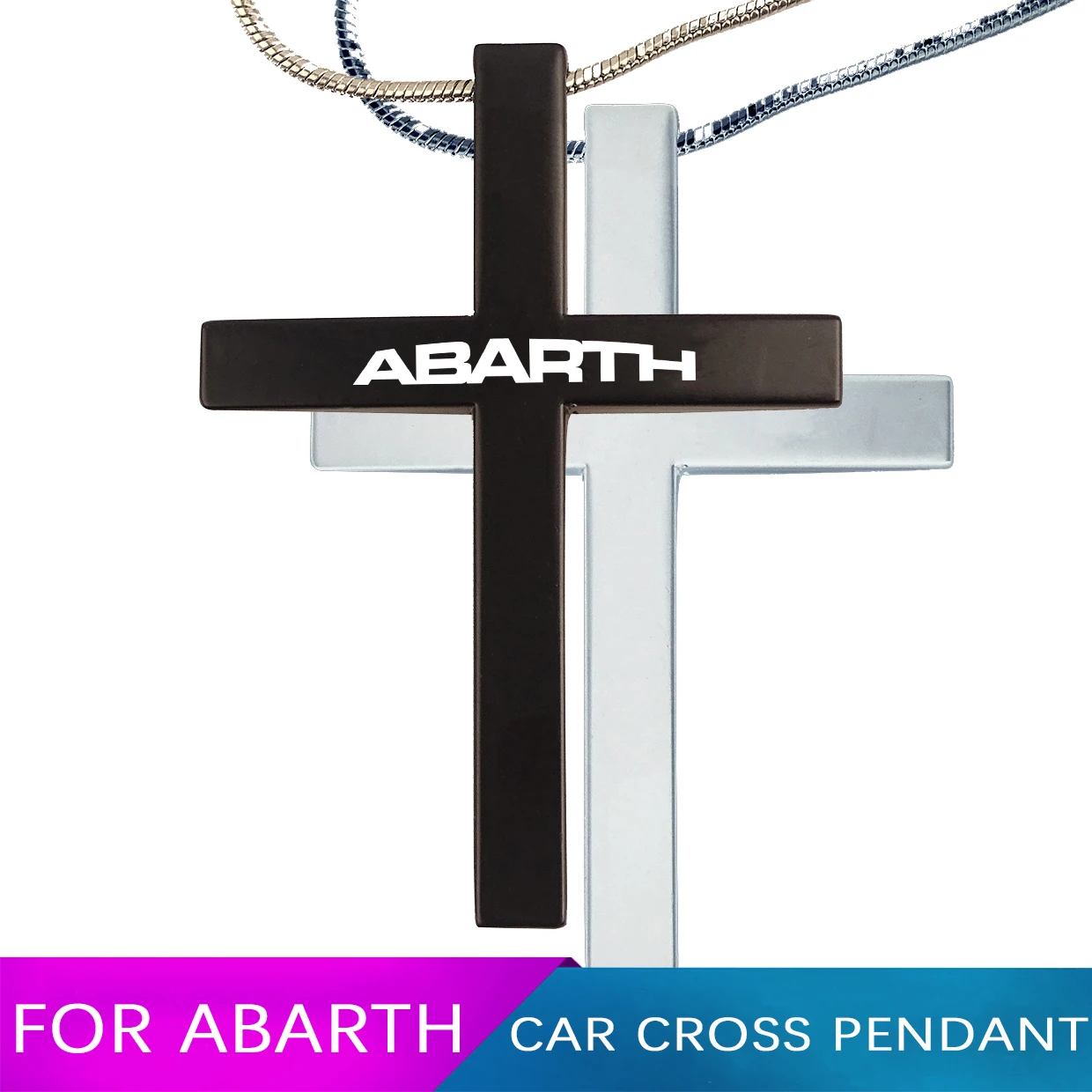 

New Car Pendant Metal Cross Car Rearview Mirror Ornaments Hanging Auto FOR Fiat Abarth 595 695 124 GT Punto Evo Car Accessories