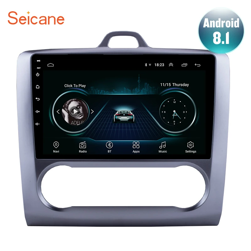 Seicane 2Din Android 8,1 9 дюймов Автомобильный Радио Мультимедиа Видео плеер Универсальный Авто Стерео gps для 2004 2005-2011 Ford Focus Exi AT
