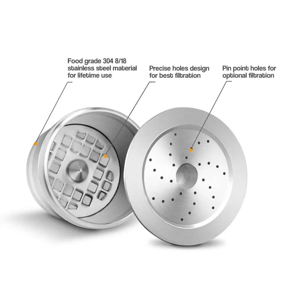 Нержавеющая сталь многоразового кофе капсула Pod фильтр капельница Темпер