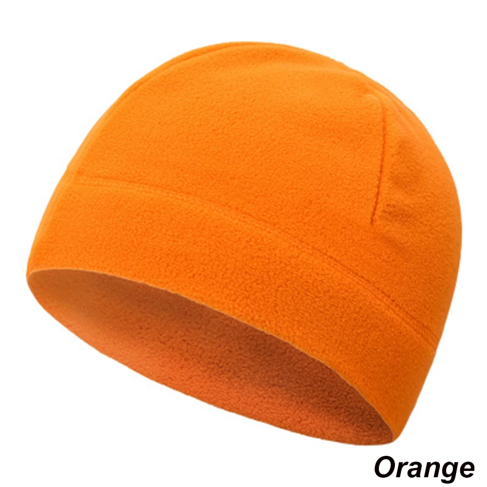 Orange 1 шт., унисекс, уличные флисовые шляпы, кепка для кемпинга, пешего туризма, ветрозащитная зимняя теплая шапка для рыбалки, велоспорта, охоты, военная тактическая Кепка - Цвет: Orange