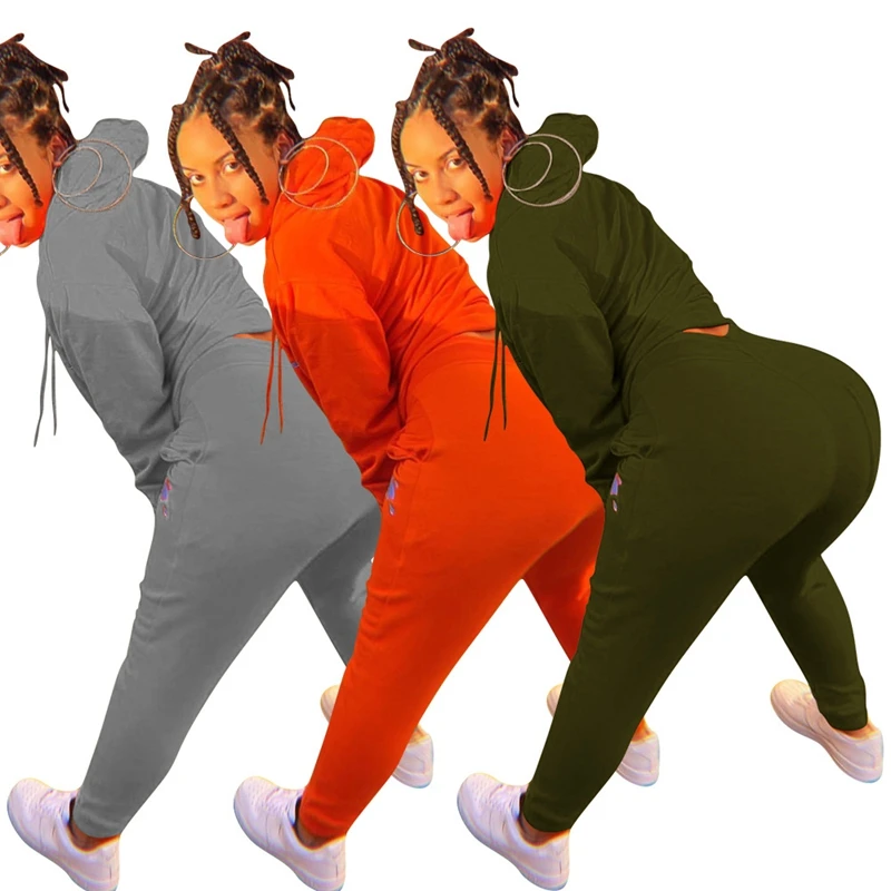 

ZOOEFFBB Casual Two Piece Set for Women Fall Winter Tracksuit Hoodies and Jogger Pants Sweat Suits Lounge Outfits Matching Sets