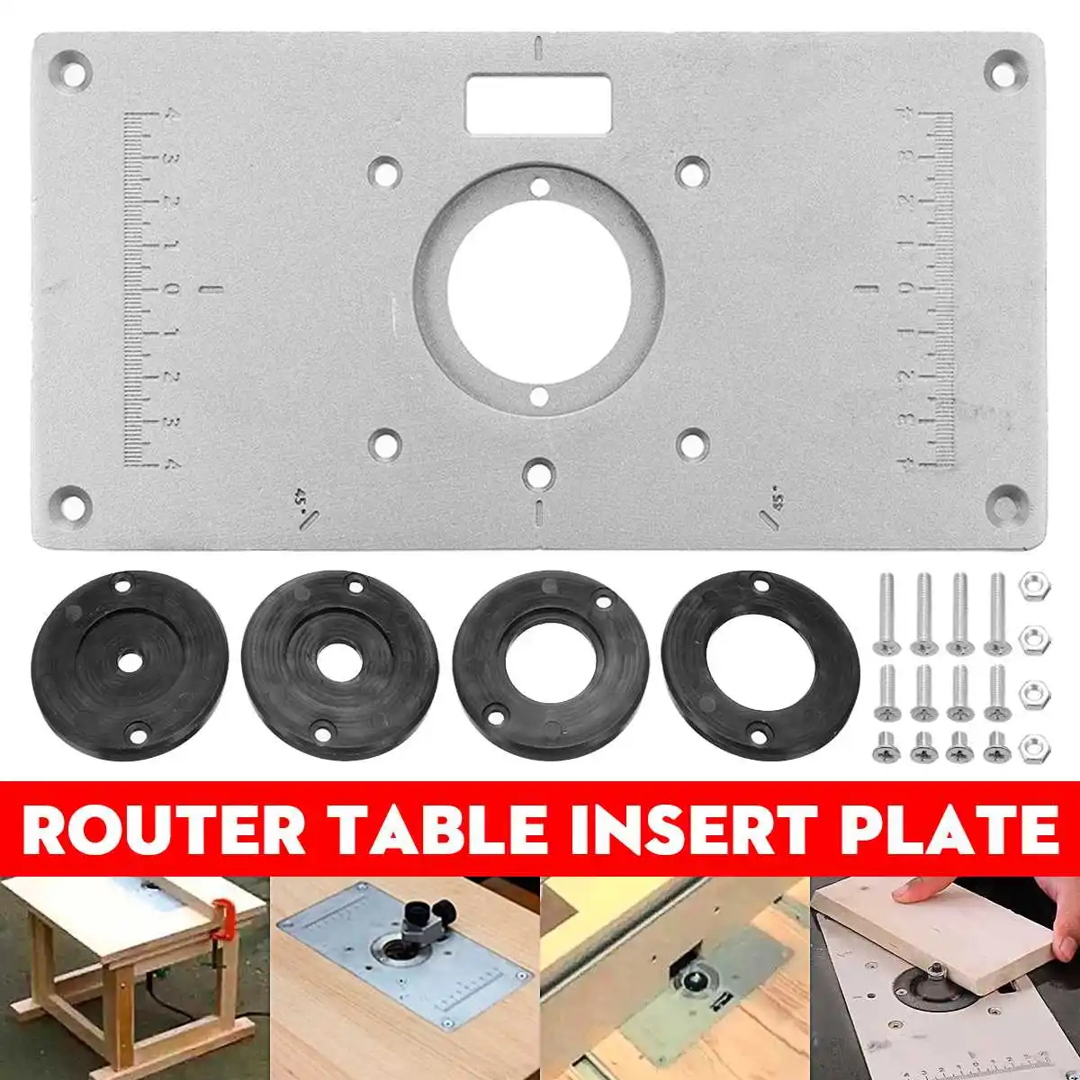 

Universal Router Table Insert Plate Woodworking Benches Wood Router Trimmer Models Engraving Machine Flip Board for Makita 700C