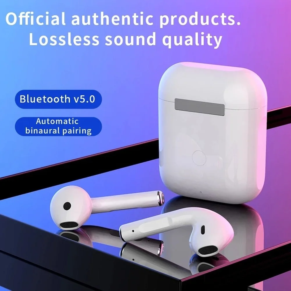 Bluetooth 5.0 wireless sports earphones, stereo mini wireless earphones for Apple and Android smartphones