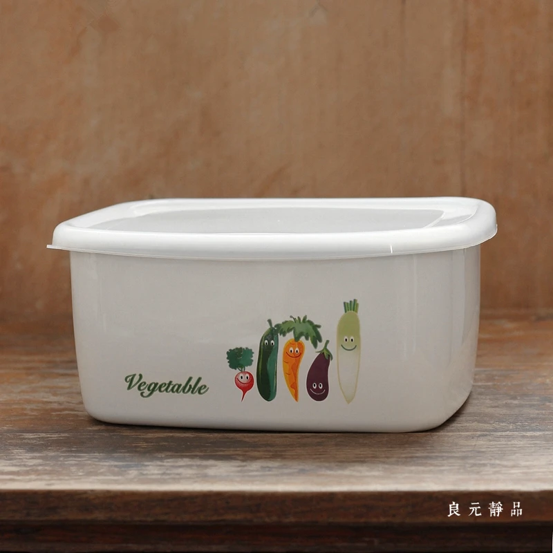 Эмалевые консерванты из белого фарфора контейнер для хранения соленых овощей