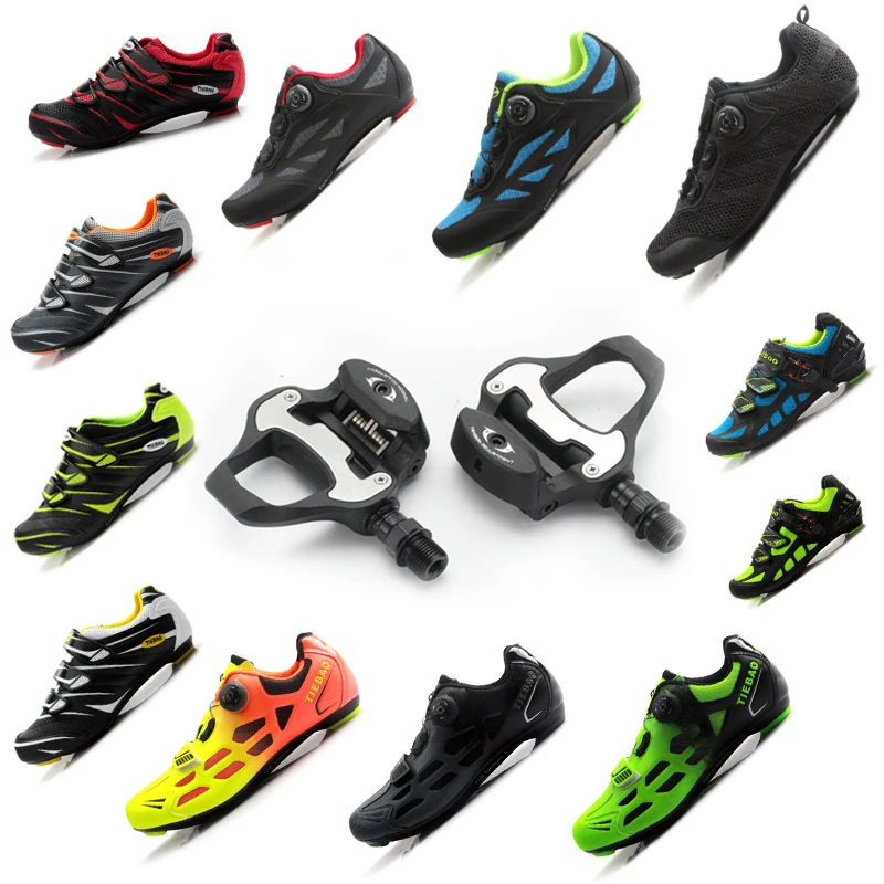 

Tiebao Road Cycling Shoes Sapatilha Ciclismo 2019 Men Women Bicycle Road Pedals Self-locking Breathable Bicicleta Bike Sneakers