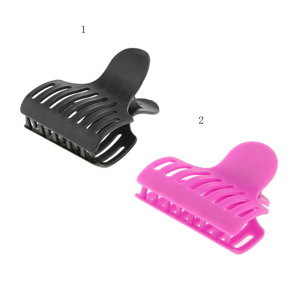 

12 Pieces Plastic Hair Claw Salon Hairdressing Clips Clamps Grips Set