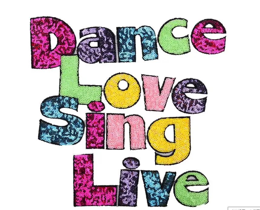 DZ Мультяшные большие тканевые нашивки английские бусы с алфавитом аксессуары