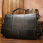 Мужской портфель из натуральной кожи, сумка для ноутбука 13,3, мужской кожаный портфель, Офисные Сумки для мужчин, портфель, сумка для документов 7909