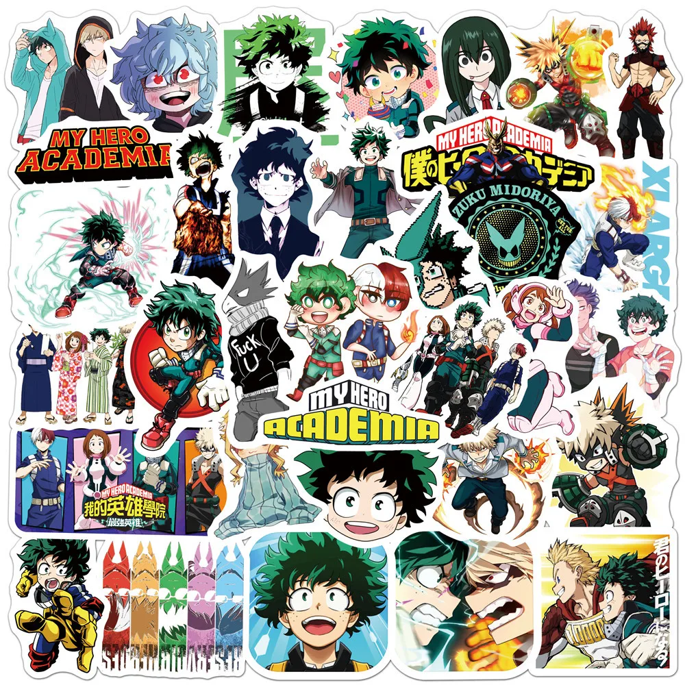 

10/50/100pcs Anime Stickers My Hero Academia Midoriya All Might Bakugo Todoroki Mirio Shigaraki Scrapbooking Stationery Sticker
