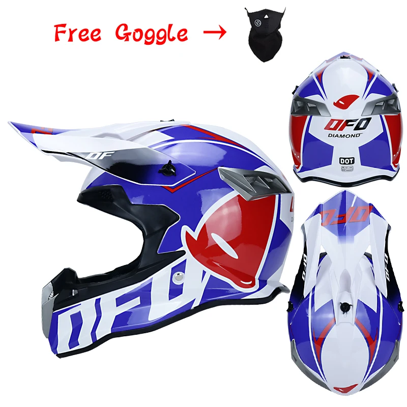 Самый профессиональный мотокросс шлем DOT утвержден анфас внедорожник Горные