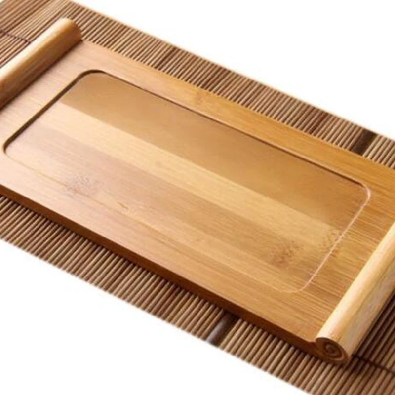 Бамбуковые чайные подносы аксессуары для чая кунг-фу поднос стол со сливной
