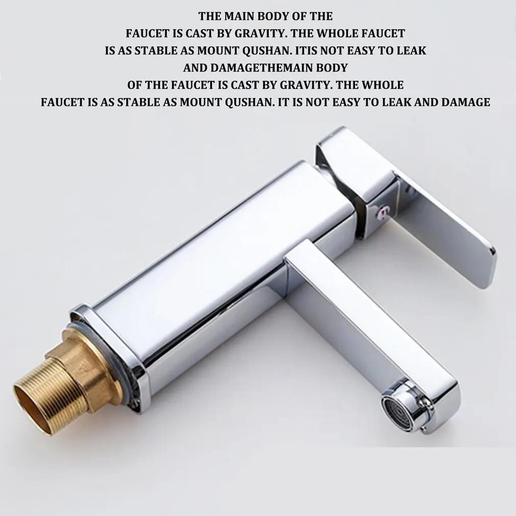 

Square Kitchen Instant Heating Faucet Rotatable Hot Cold Dual-use Fast Heating Tap Single Hole Water Valve