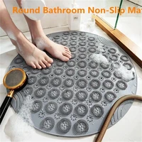 round bathroom non slip mat extra long anti slip bath tub mat bathroom shower mat transparent antibacterial machine washable for