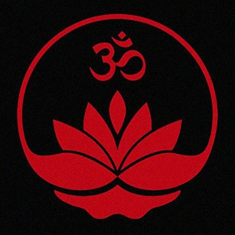 Забавная виниловая наклейка 5 дюймов с изображением лотоса символом Aum и Om