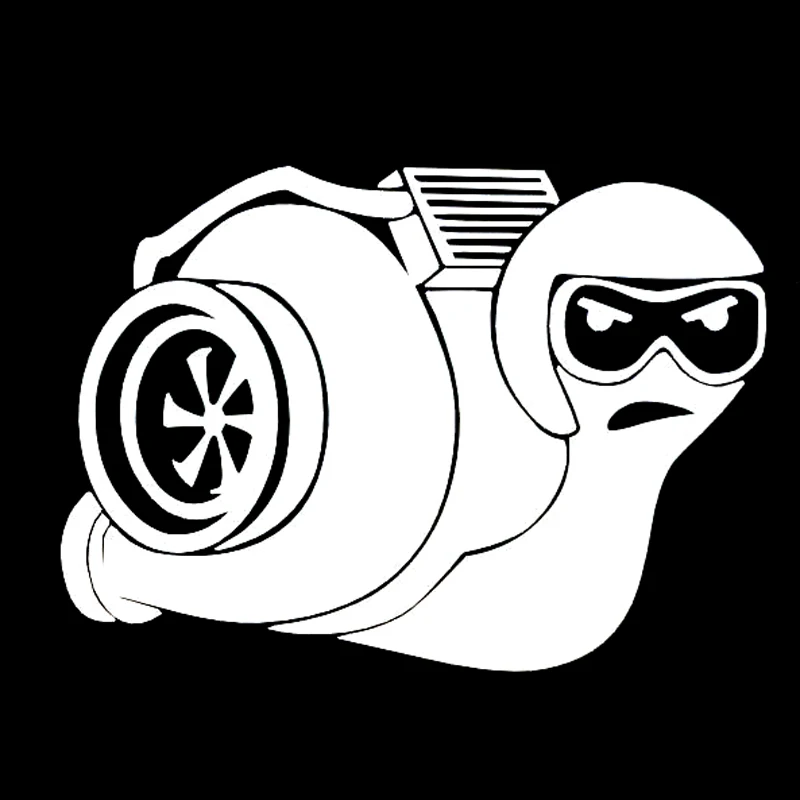 

14cm * 10cm Turbo Snail Intercooler Fashion PVC Waterproof Sunscreen Decal Motorcycle Sticker Car Sticker Black/silver