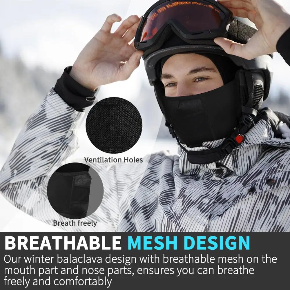 

WEST BIKING Winter Sport Cycling Cap Bike Full Face Cover Neck Warmer Men Women Scarf Ski Bicycle Motocycle Fleece Head Cap Hat