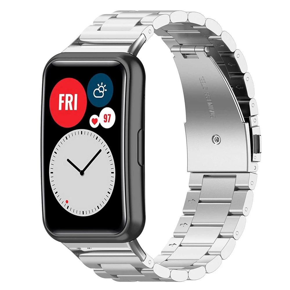 

Ремешок для часов Huawei Watch FIT, сменный Браслет из нержавеющей стали, металлический браслет для Huawei Watch fit