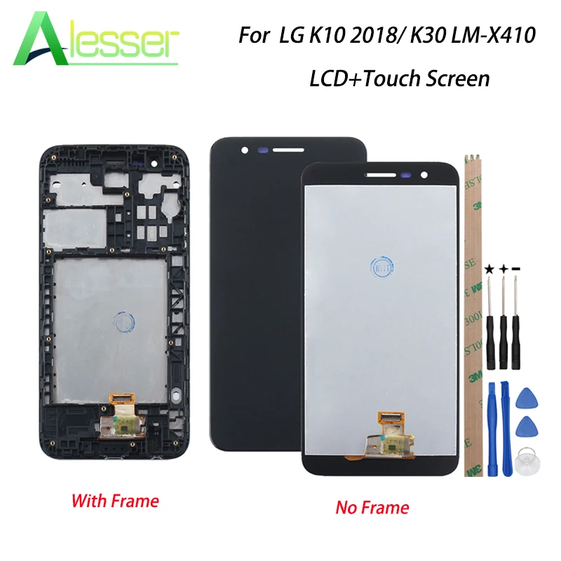 ЖК дисплей Alesser для LG K10 2018 сенсорный экран с рамкой Сменные аксессуары телефонов