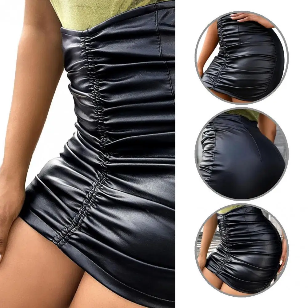 

Короткая облегающая мини-юбка с высокой талией и рюшами, короткая юбка-футляр для вечеринок