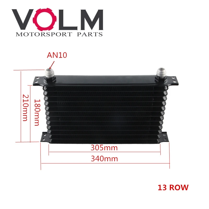 

NEW DESIGN AN10 13 ROW 32MM ALLOY RACE DRAG DRIFT BLACK OIL COOLER 13 ROWS
