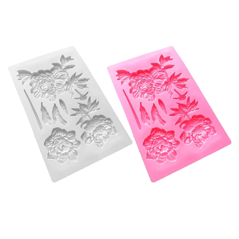 

DIY Handmade Soap Making Supplies Silicone Fondant Molds Exquisite Flower Cake Decorating Family Candle Molds Flexible