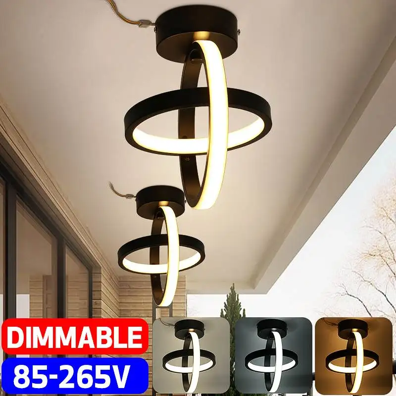 $17.67 Modern Ceiling Light LED Corridor Lamp Balcony Lights for Living Room Bedroom Home Lighting Cool/Warm White Dimmable AC85-265V