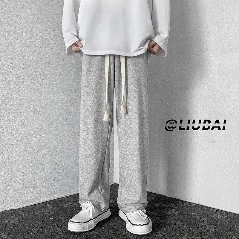 

Multicolor Casual Pants Men Fashion Oversized Sweatpants Men Streetwear Loose Hip Hop Wide Leg Pants Mens Straight Trousers