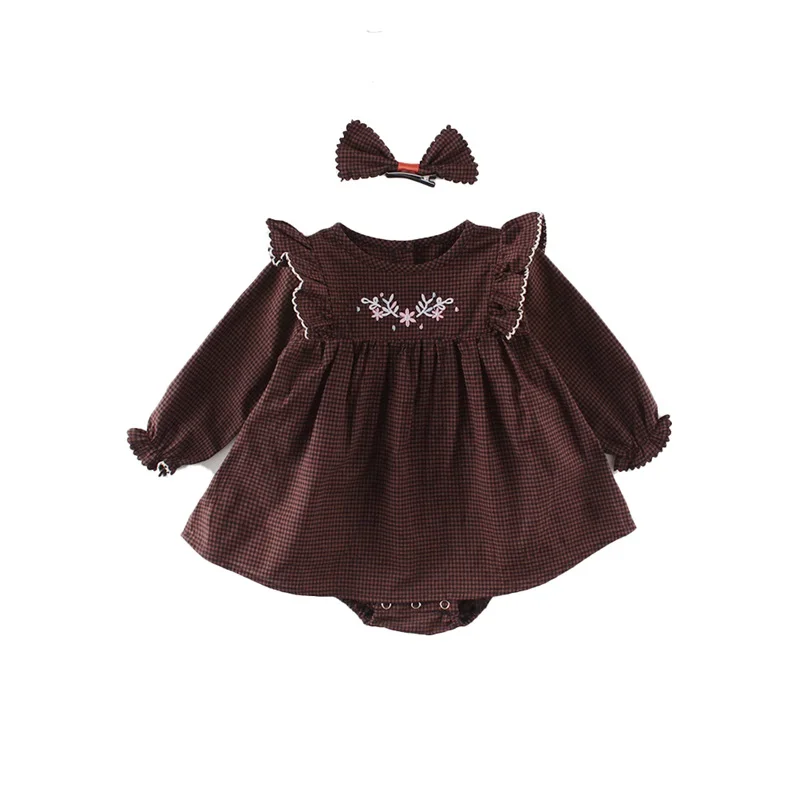 

Girls Children Bodysuits Cute Princess Infants Cotton Flowers Rompers Autumn Kids Jumpsuits New Fashion Clothes