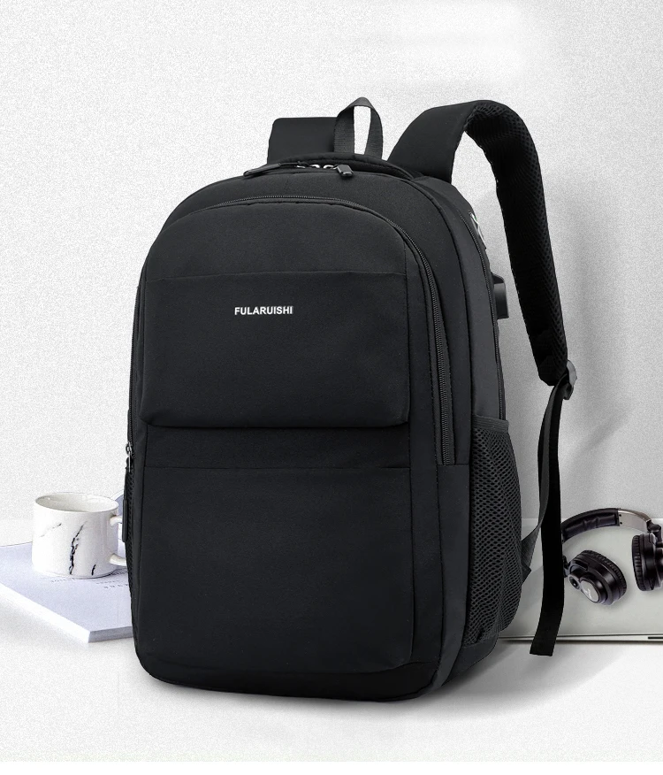 Men Backpack School Bag Waterproof Nylon New Schoolbag Business Laptop Polyester Bag 14 Shoulder Bag 15.6 Inch Computer Packsack