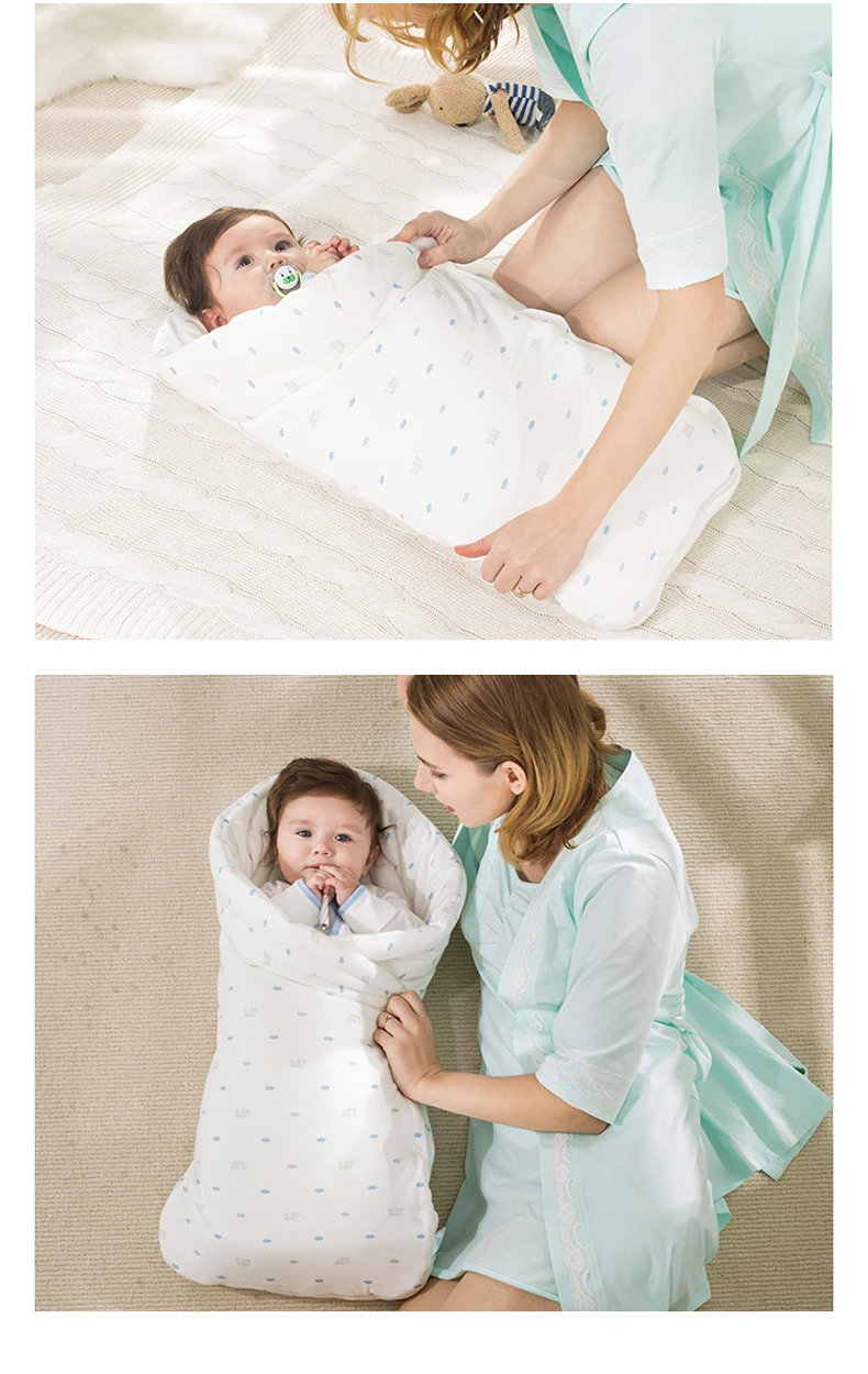 

Baby sleeping bag envelop for neonate pure cotton newborn baby infant wrapped cocoon in winter for stroller sac couchage