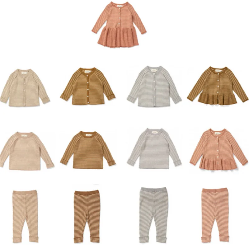 

EnkeliBB Toddler Girl Winter Knit Coats With Button Children Cardigans For Girls K Brand designer Child Clothes Baby Winter Tops