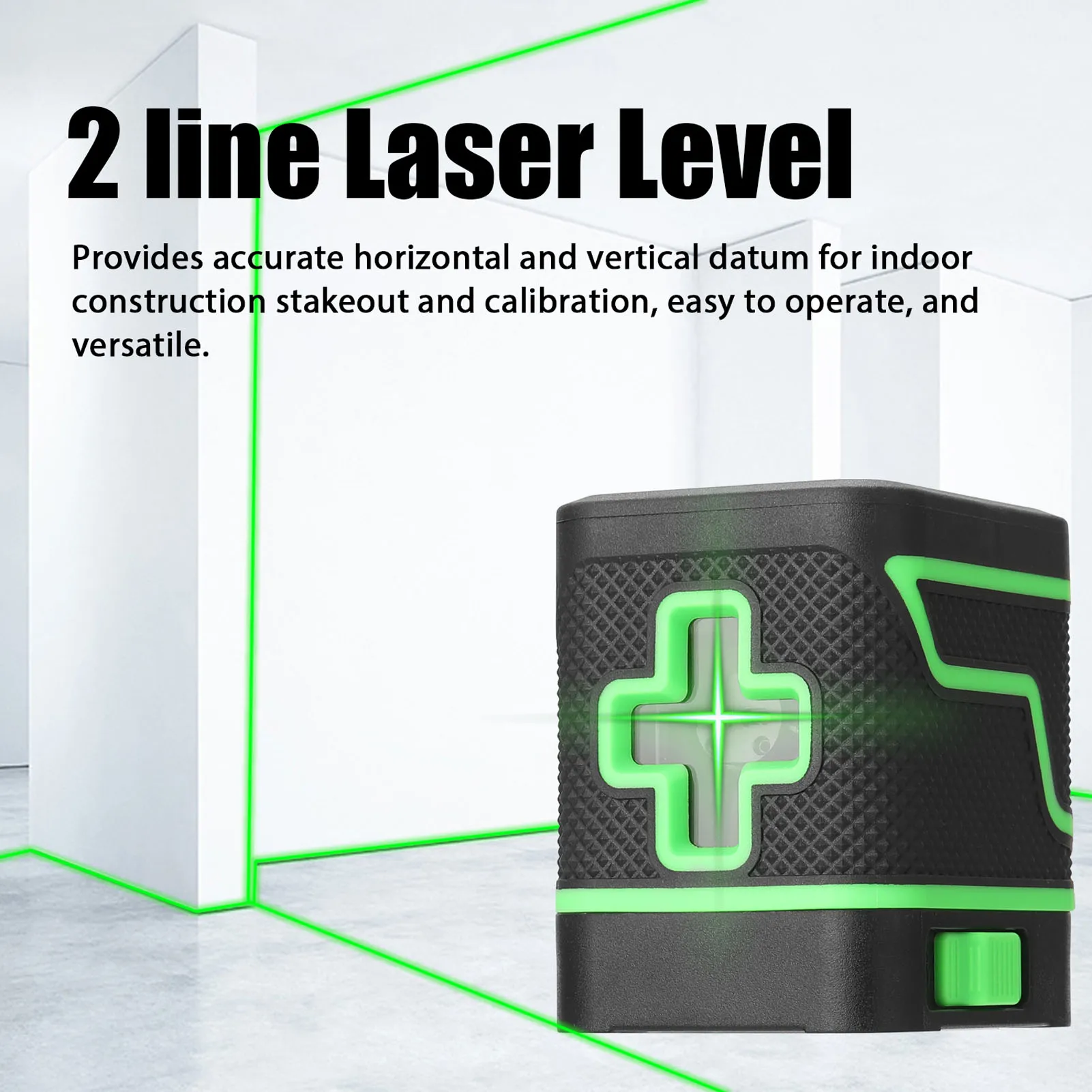Портативный 2 линии лазерный уровень Self levelin 3 ° зеленый луч с вертикальным