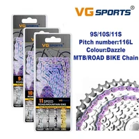vg sports 91011 speed 116l bike chain half hollow bike chain road mountain mtb bicycle chains for sram shimano campanolo