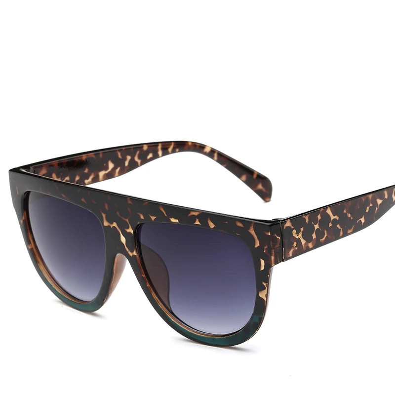 Женские солнцезащитные очки с леопардовым принтом черные красные синие большого