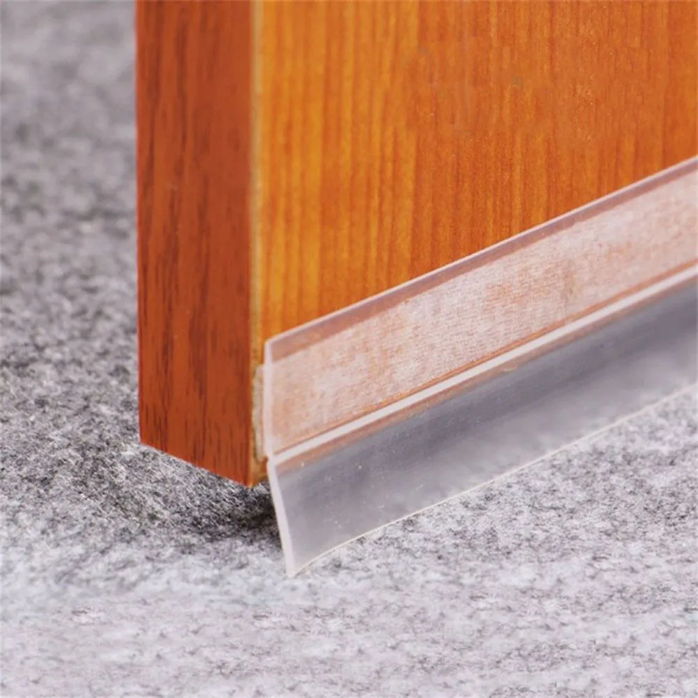 

1m Door Bottom Seal Strip Weather Window Rubber Sealing Weatherstrip Windproof Dust Self Adhesive Door Windshield Sealing Tapes