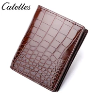 luxury designer mens wallet leather crocodile short wallets men hasp vintage male purse