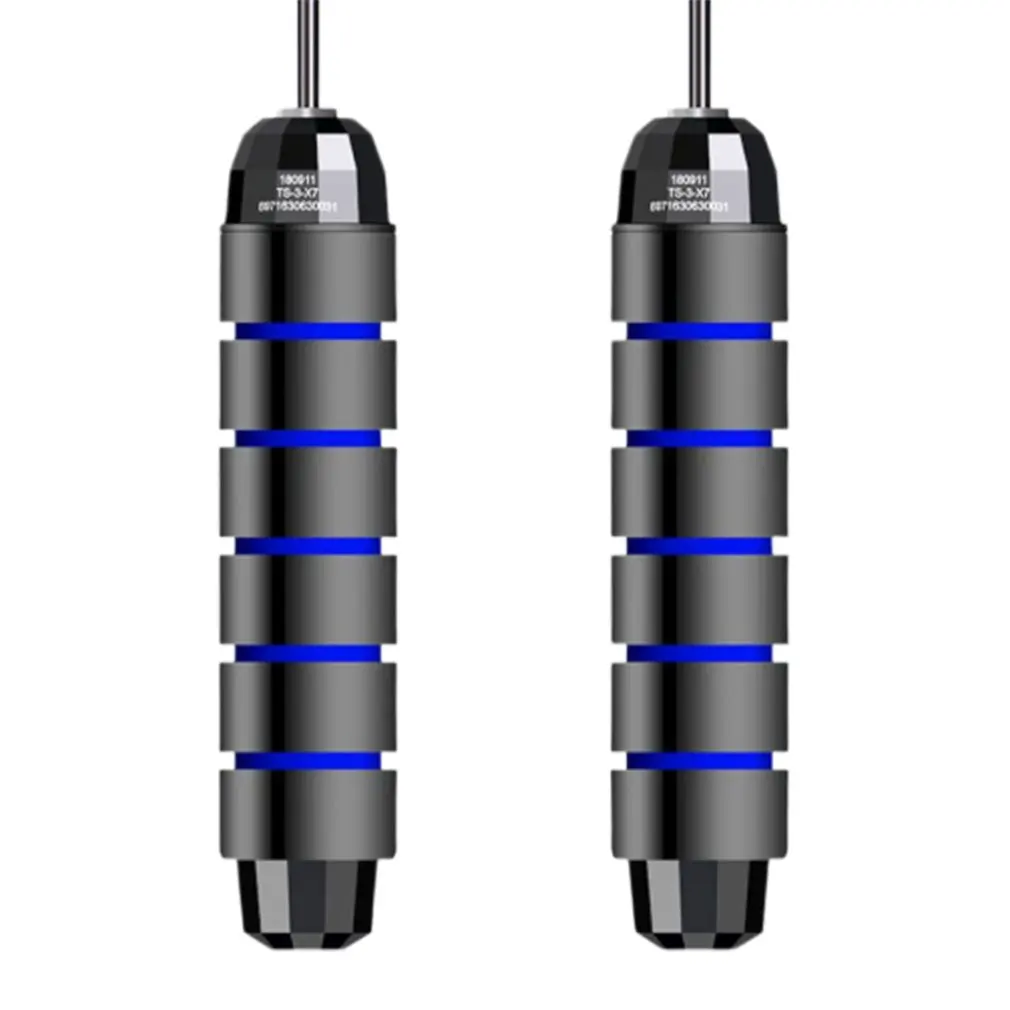 black and blue Скакалка для фитнеса с весовым подшипником, Скакалка для фитнеса, Проволочная веревка, оборудование для снижения веса без намотки с шариковым подшипником, Скакалка для быстрого прыжка - Цвет: black and blue