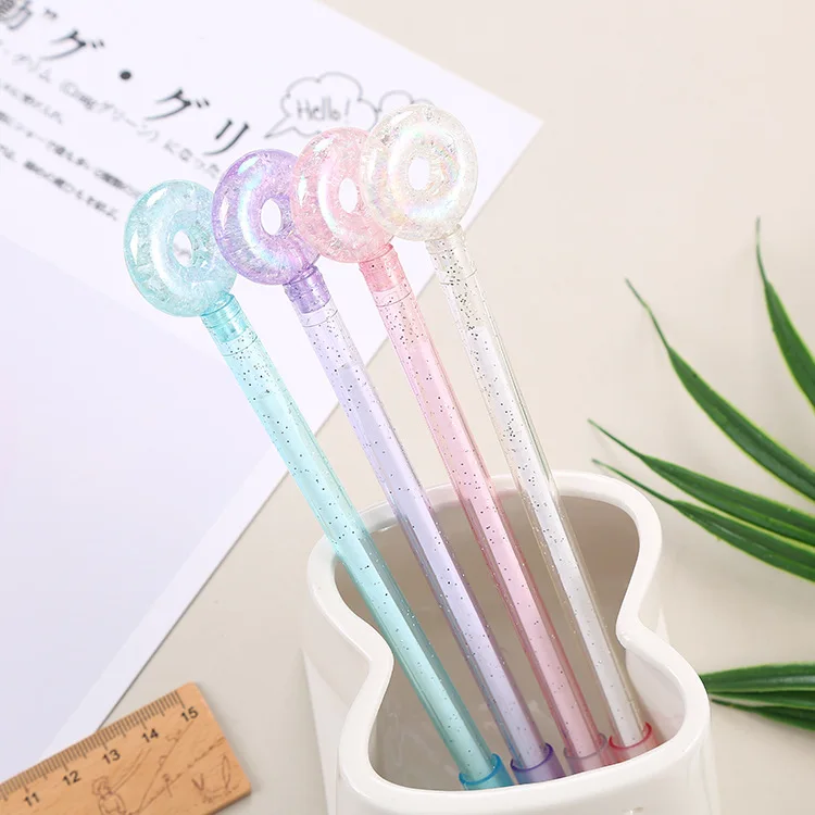24 шт. Милая красочная прозрачная креативная Хрустальная гелевая ручка для офиса