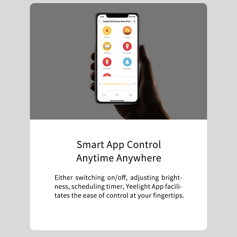 

NEW Yeelight bulb GU10 W1 YLDP004-A Colorful Smart LED Bulb 2700K-6500K White Light Dimming support alexa google smartthings