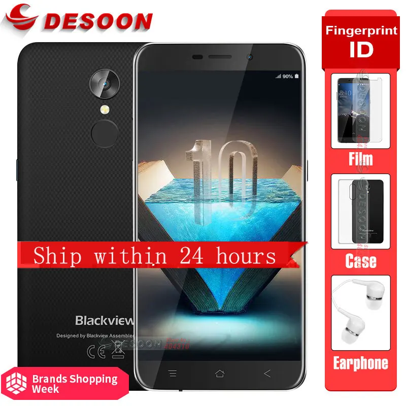 Blackview A10 Unibody смартфон 5 0 дюймов HD 2 Гб Оперативная память 16 Встроенная Android 7 MT6580A 4