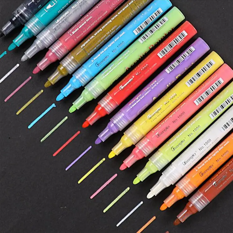 15 цветов постоянного Краски маркер для рисования Керамика стекло ROCK Цвет