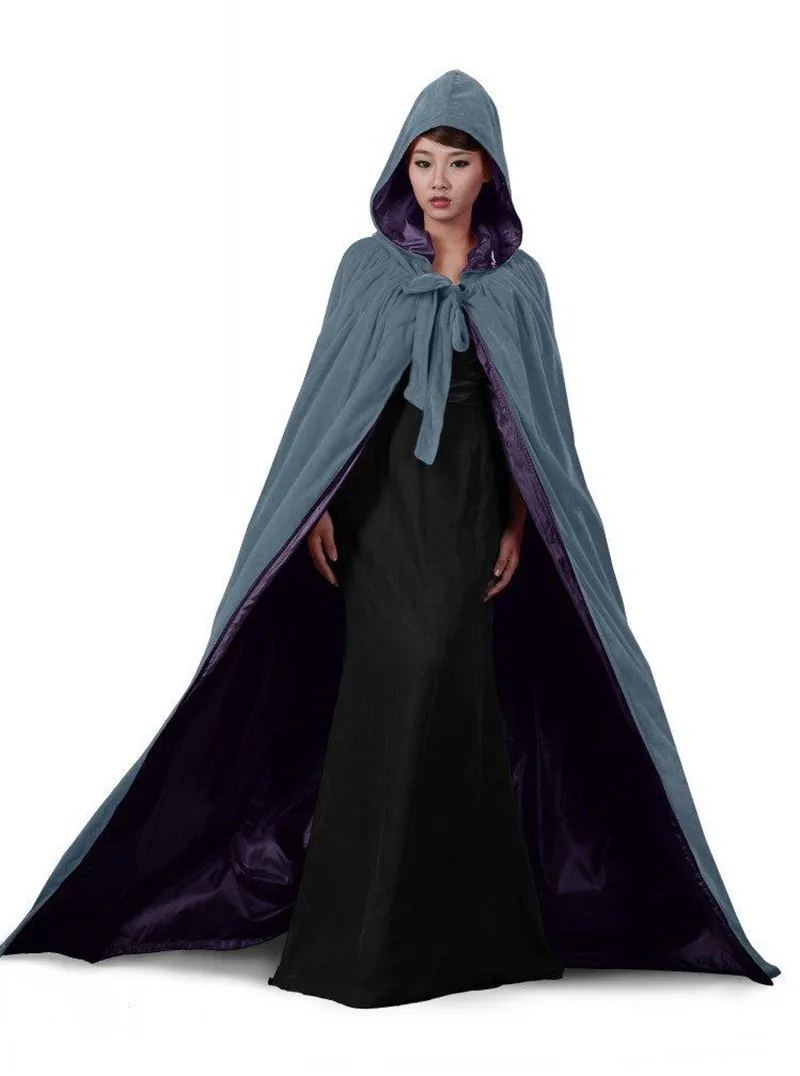 Бархатная накидка с капюшоном зимние свадебные накидки дешевая Wicca Robe Wram