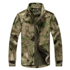 Мужская военная куртка для охоты, ветровка, тактические флисовые пальто с острым воротником, армейские камуфляжные куртки