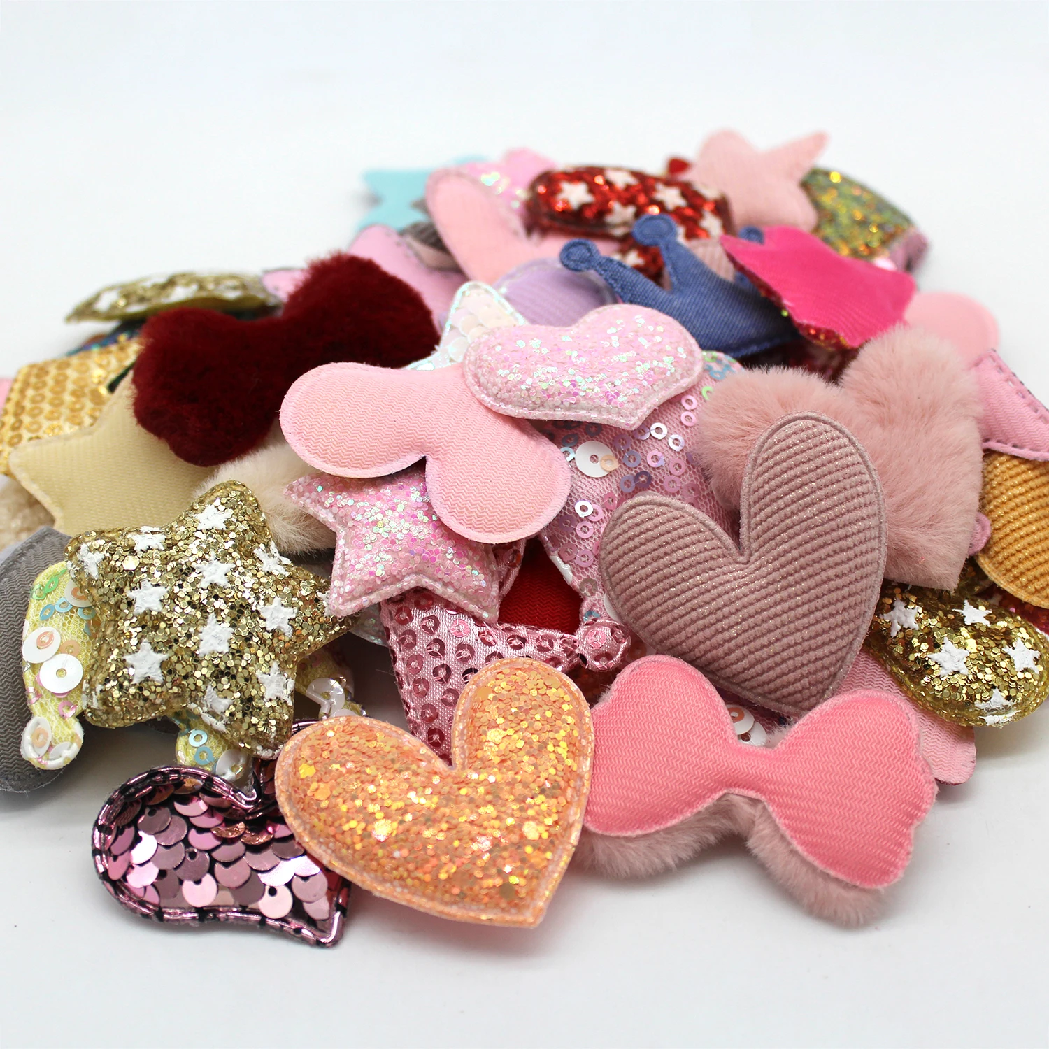 Мягкая звезда аппликация мультфильм колодки бабочка Корона искусственная