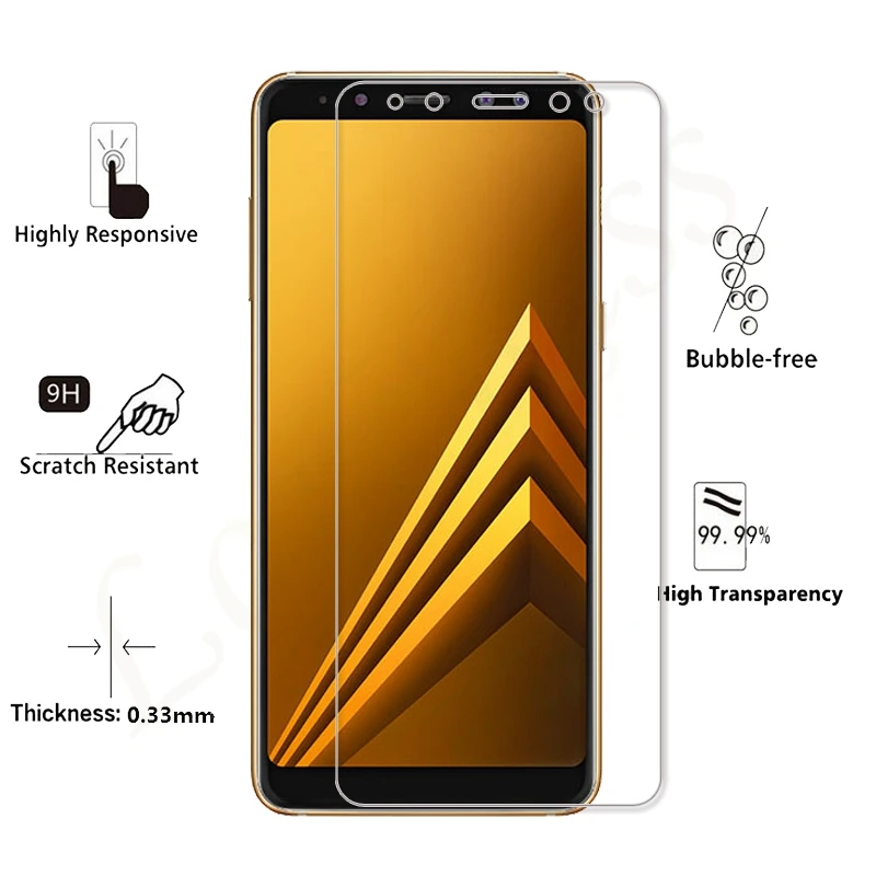 2.5D Закаленное стекло для Samsung Galaxy A8 2018 Plus + SM A530F A530 A730F A730 Защитная пленка