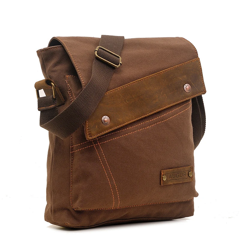 Men's Shoulder Bag Casual Canvas Bag Male Multi-pocket Small Crossbody Bags for Men Messenger Bag Men Handbags